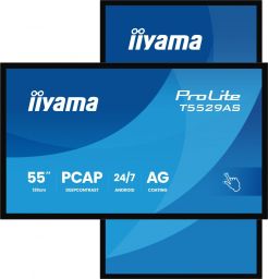 iiyama T5529AS-B1AG 55 hüvelykes All-In-One Interaktív Kijelző 3840x2160 4K UHD 4GB RAM 32GB Tárhely Android 14 2xHDMI+USB-C VESA 300x400