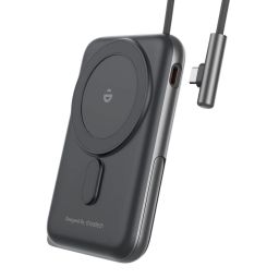 Choetech  B735 10000mah 20W Magnetic Powerbank with Bracket & USB-C Cable & Power Display Black