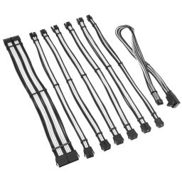 Kábel Kolink Core Pro fonott kábelhosszabbító kit 12V-2x6 Type 2 -   Jet Black/Brilliant White