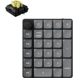Keychron K0 Max Bluetooth / vezeték nélküli Milk POM Banana mechanikus numerikus billentyűzet fekete