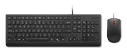 Lenovo Essential Wired Combo Black US Euro billentyűzet Egér mellékelve Univerzális USB Fekete