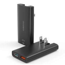 Choetech  PD6011 67W Dual-Port Portable GaN Adapter Black
