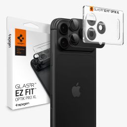 Spigen Glass tR EZ Fit Optik Pro XL for iPhone 18 Pro 1 Pack Dark Gray