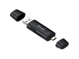 EQuip Dual Connector Card Reader Black