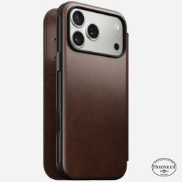 Nomad Modern Leather Folio (Horween) for iPhone 17 Pro Max Rustic Brown