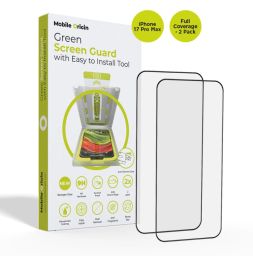 Mobile Origin Screen Guard with easy applicator full coverage for iPhone 17 Pro Max 2 Pack