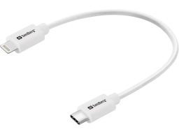 Sandberg USB-C PD to Lightning cable 0,2m White