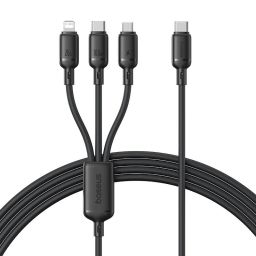 Baseus Silky One-for-Three Fast Charging Cable USB-A to Micro Lightning Type-c 100W 1,5m Cosmic Black