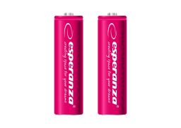 Esperanza 2000mAh AA Ni-MH akkumulátor 2db/csomag Red