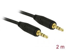 DeLock Stereo Jack Cable 3.5 mm 3 pin male > male 2m Black