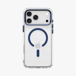 Spigen Ultra Hybrid Optik S MagSafe case for iPhone 18 Pro Max/17 Pro Max Clear Deep Blue