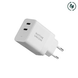Native Union 35W Dual USB-C Fast GaN PD Wall Charger White