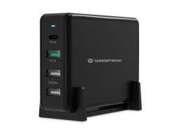 Conceptronic  OZUL01B 65W 4-Port Desktop USB PD Charger