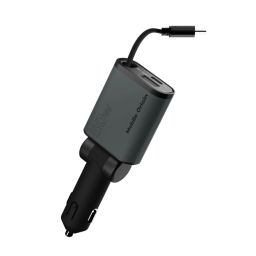 Mobile Origin 3in1 50W Car Charger CA27 - USB-C + USB-A, USB-C Space Gray