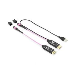 ACT DisplayPort to MTP/MPO adapter set to extend a DisplayPort connection up to 8K@60Hz Violet