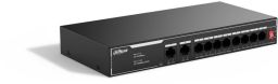 Dahua SF1010LP 8x10/100 Mbps PoE + 2x10/100 Mbps uplink, 65W, nem menedzselhető PoE Switch
