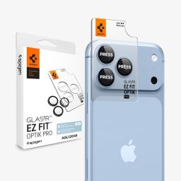 Spigen Glass tR EZ Fit Optik Pro for iPhone 18 Pro Max/18 Pro 2 Pack Glacier