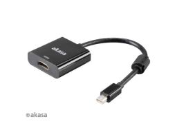 Kábel DisplayPort Átalakító Akasa Mini DisplayPort - HDMI 4K Fekete Aktív