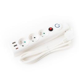 Platinet Hálózati Elosztó Kapcsolóval 3DIN 1,5m White