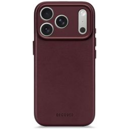 Decoded Leather Backcover iPhone 17 Pro Dark Ruby