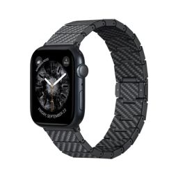 Pitaka Carbon fiber strap for AW Ultra 2/1(49mm) 9/8/7 (45mm)/6/SE/5/4 (44mm)/3/2/1 (42mm) Black