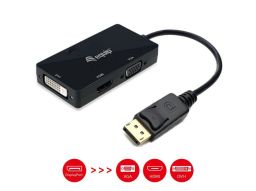 EQuip DisplayPort to VGA/HDMI/DVI Adapter Black