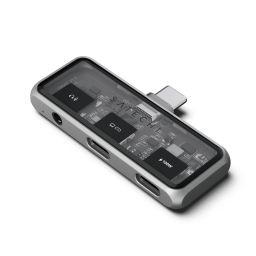 Satechi Mobile XR Hub with dual USB-C and Audio Space Gray