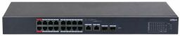 Dahua PoE switch - CS4218-16ET-135 (Cloud menedzsment; 16x 100Mbps at/af PoE; 2x 1Gbps; 2x 1Gbps SFP port; 135W PoE)