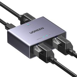 UGREEN Eternet 1 to 2 1000Mbps LAN Splitter Grey