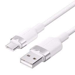 Vention USB 2.0 A Male to C Male 3A Aluminum Alloy Type cable 1m White