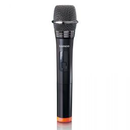 Lenco MCW-011BK wireless Microphone with 6,3mm battery powered receiver Black