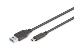 Assmann USB Type-C connection cable type C to A M/M 1m Black