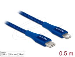 DeLock Data and charging USB Type-C to Lightning cable 0,5m Blue