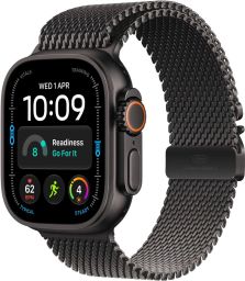 Apple Watch Ultra 4 Cellular 49mm Black Titanium Case with Black Titanium Milanese Loop M