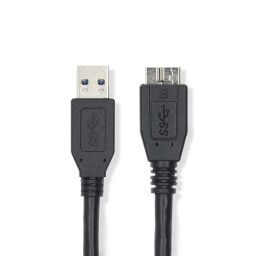 Nedis USB-A Male to USB Micro-B Male cable 0,5m Black