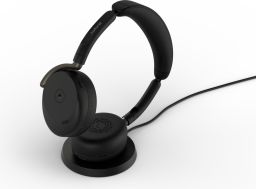 Jabra Evolve3 65 Flex MS Stereo Link390c Wireless Bluetooth Headset + Wireless Charger Black