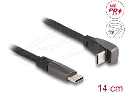 DeLock USB 2.0 USB Type-C male to USB Type-C male 0,14m Black