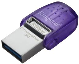 Kingston 256GB USB3.2 Gen1 C/USB3.2 Gen1 A DataTraveler microDuo 3C (DTDUO3CG3/256GB) Flash Drive