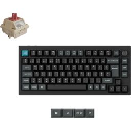 Keychron Q1 Ultra 8K Bluetooth / vezeték nélküli magyar Silk POM Red mechanikus billentyűzet fekete
