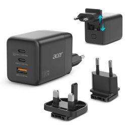 Acer 100W GAN Charger with detachable EU/UK Plugs Black
