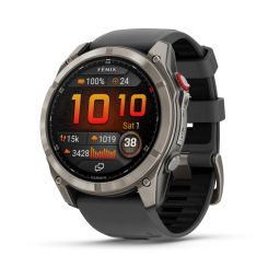 Garmin fenix 8 Pro 51mm AMOLED Sapphire Titanium with Graphite/black silicone band