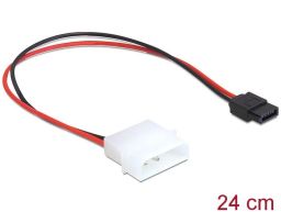 DeLock Power Cable Molex 4 pin plug to Slim SATA 6 pin receptacle 24.5 cm