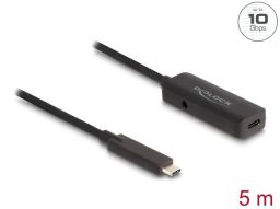 DeLock Active USB 10 Gbps extension cable USB Type-C 5m Black