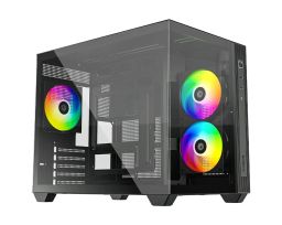 ID-COOLING VIEW 500 ARGB Tempered Glass Black