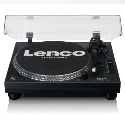 Lenco L-3818BK Direct drive Record Player with USB/PC Encoding Black