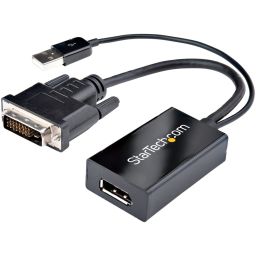 Startech DVI-D (Single-Link) (24+1) to DisplayPort Adapter Black