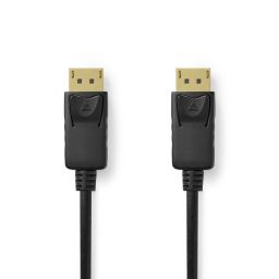 Nedis DisplayPort Male to DisplayPort Male 4K@60Hz Gold Plated 2m Black