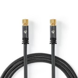 Nedis F Male - F Male Satellite & Antenna Cable 5m Gun Metal Grey