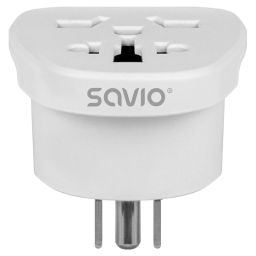 Savio AP-07 Travel adapter global socket – US plug White