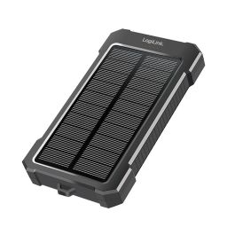 Logilink Solar LED Light 10000 mAh Power Bank Black/Orange